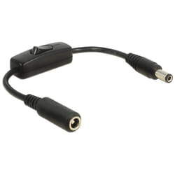 DeLOCK 0.2m, 2x DC 5.5x2.5mm Noir 0,2 m