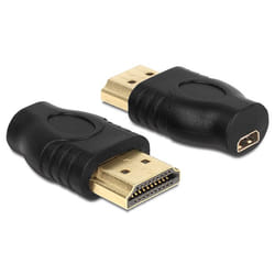 DeLOCK 65507 changeur de genre de câble HDMI A micro HDMI D Noir