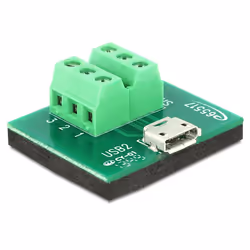 DeLOCK 65517, Micro USB, 6p, Noir, Vert