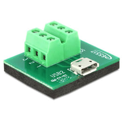 DeLOCK 65517 changeur de genre de câble Micro USB 6p Noir, Vert