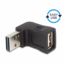 DeLOCK 65521, USB 2.0 A, USB 2.0 A, Noir