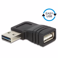 DeLOCK 65522, USB 2.0 A, USB 2.0 A, Noir