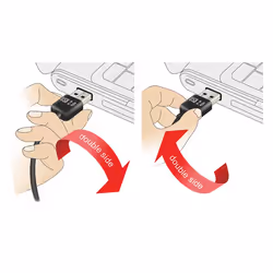 DeLOCK 65522 changeur de genre de câble USB 2.0 A Noir