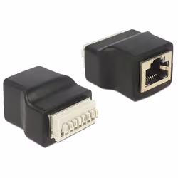 DeLOCK 65527, RJ45, Noir, Argent