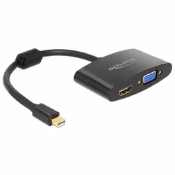 DeLOCK 65553, 0,18 m, Mini DisplayPort, HDMI + VGA (D-Sub), Mâle, Femelle, 1920 x 1200 pixels