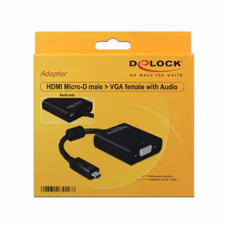 DeLOCK 65558 adaptateur graphique USB 1920 x 1080 pixels Noir