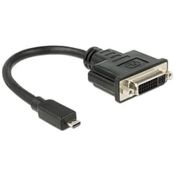 DeLOCK 65563 câble vidéo et adaptateur 0,2 m DVI-D Micro-HDMI Noir