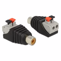DeLOCK 65565, RCA, Noir, Gris, Rouge