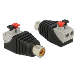 DeLOCK 65565 changeur de genre de câble RCA Noir, Gris, Rouge