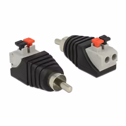 DeLOCK 65566, RCA, Noir, Gris, Rouge