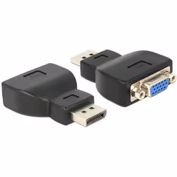 DeLOCK 65567, DisplayPort, VGA, Noir