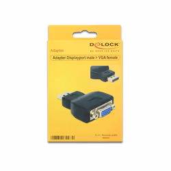 DeLOCK 65567 changeur de genre de câble DisplayPort VGA Noir