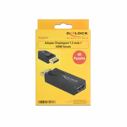 DeLOCK 65571 changeur de genre de câble Displayport 1.2 HDMI Noir