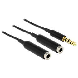DeLOCK 65575 câble audio 0,25 m 3,5mm 2 x 3.5mm Noir