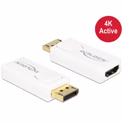 DeLOCK 65580, Displayport 1.2, HDMI, Blanc