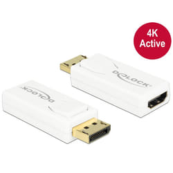 DeLOCK 65580 changeur de genre de câble Displayport 1.2 HDMI Blanc