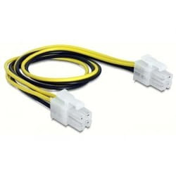 DeLOCK 65604 câble électrique Noir, Jaune 0,3 m