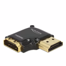 DeLOCK HDMI-A/HDMI-A, F/M, 90°, HDMI, HDMI, Noir