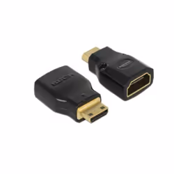 DeLOCK 65665, Mini-HDMI, HDMI, Noir