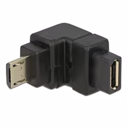DeLOCK USB2.0Micro-B/USB2.0Micro-B, USB 2.0 Micro-B, USB 2.0 Micro-B, Noir