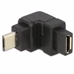 DeLOCK USB2.0Micro-B/USB2.0Micro-B, USB 2.0 Micro-B, USB 2.0 Micro-B, Noir