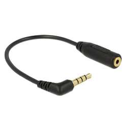 DeLOCK 0.175m 3.5mm/2.5mm câble audio 0,175 m 3,5mm 2,5 mm Noir