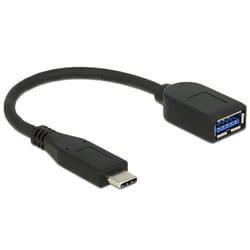 DeLOCK USB 3.1 Gen 2 Type-C/Typ-A câble USB 0,1 m USB C USB A Noir