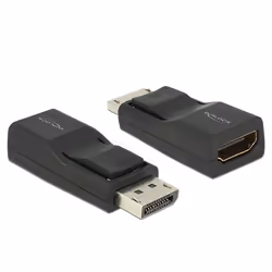 DeLOCK Displayport/HDMI, Displayport, HDMI, Noir