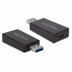 DeLOCK 65689, USB 3.1 Gen 2 Type-A, USB 3.1 Gen 2 USB Type-C, Noir