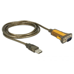 DeLOCK 65840 câble Série Noir, Jaune 1,5 m USB Type-A DB-9