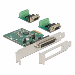 DeLOCK 65841, PCIe, Série, Profil bas, PCIe 2.0, RS-422/485, Noir