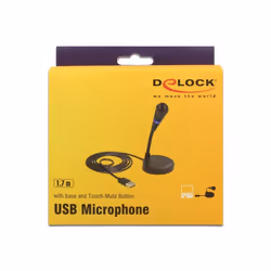 DeLOCK 65868 microphone Noir Microphone de PC