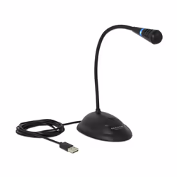 DeLOCK 65871, Microphone de PC, -44 dB, 70 - 9000 Hz, 16 bit, 48 kHz, Unidirectionnel