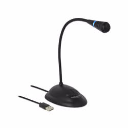 DeLOCK 65871 microphone Noir Microphone de PC