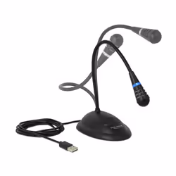 DeLOCK 65871 microphone Noir Microphone de PC