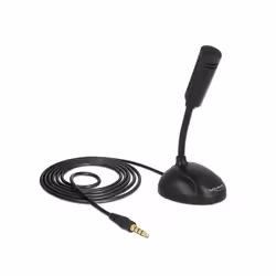 DeLOCK 65872, Microphone de téléphone mobile/smartphone, -32 dB, 100 - 13000 Hz, 2200 Ohm, Omnidirectionnel, Avec fil