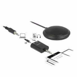 DeLOCK 65873 microphone Noir Microphone de table