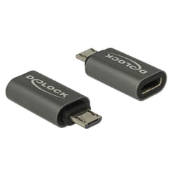 DeLOCK 65927 changeur de genre de câble USB 2.0 Micro-B USB Type-C Anthracite