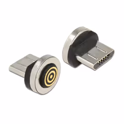 DeLOCK 65932, Magnet, USB Type Micro-B, Noir, Argent