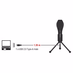 DeLOCK 65939 microphone Noir Microphone de conférence - Vue supplémentaire 4