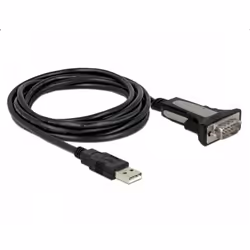 DeLOCK 65962, Noir, 3 m, USB Type-A, DB-9, Mâle, Mâle