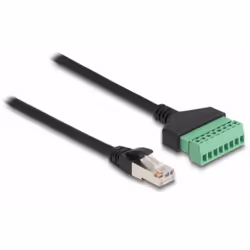 DeLOCK Adaptateur RJ45 de câble Cat.6 mâle à bloc terminal, 30 cm, 2 parties, 0,3 m, Cat6, U/UTP (UTP), RJ-45