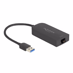 DeLOCK 66045, USB 5 Gbps Type-A, 2.5 Gigabit LAN RJ45, 0,15 m, Noir