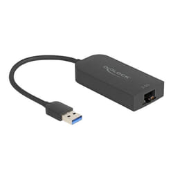 DeLOCK 66045 changeur de genre de câble USB 5 Gbps Type-A 2.5 Gigabit LAN RJ45 Noir