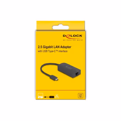 DeLOCK 66045 changeur de genre de câble USB 5 Gbps Type-A 2.5 Gigabit LAN RJ45 Noir