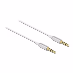 DeLOCK 66073, 3,5mm, Mâle, 3,5mm, Mâle, 0,5 m, Argent, Blanc