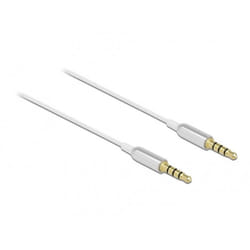 DeLOCK 66073 câble audio 0,5 m 3,5mm Argent, Blanc