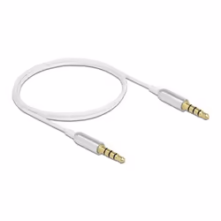 DeLOCK 66073 câble audio 0,5 m 3,5mm Argent, Blanc