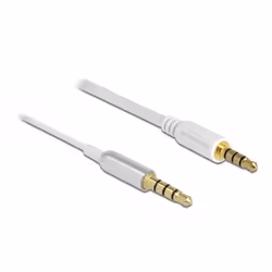 DeLOCK 66073 câble audio 0,5 m 3,5mm Argent, Blanc