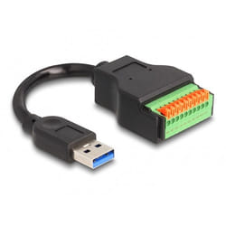 DeLOCK 66240 câble USB 0,15 m USB 3.2 Gen 1 (3.1 Gen 1) USB A Noir, Vert